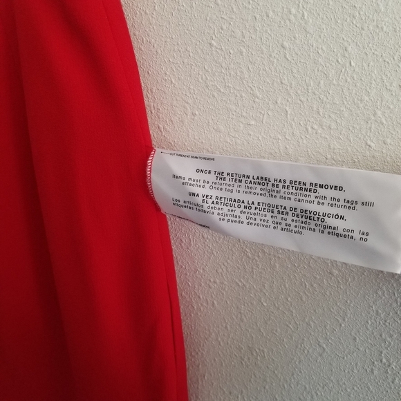 Dress the population Eve sweetheart twist front sleveless red midi dress size M - Picture 10 of 10